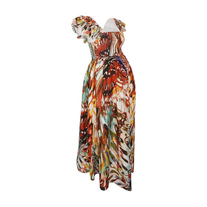Multi Maternity Graphic Maxi Dress