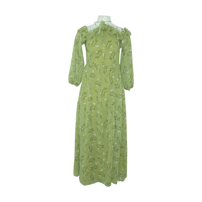 Green Floral Midi Dress