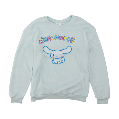 Blue Solid Sweatshirt Pullover