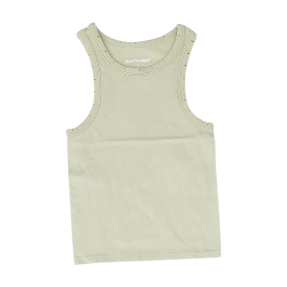Planet Heart Green Cropped Blouse – Image 1