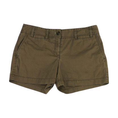 Brown Solid Chino Shorts
