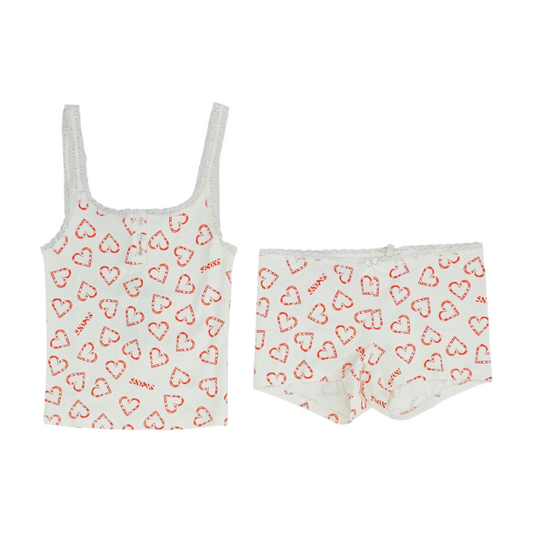 Ivory Print Pajama Set