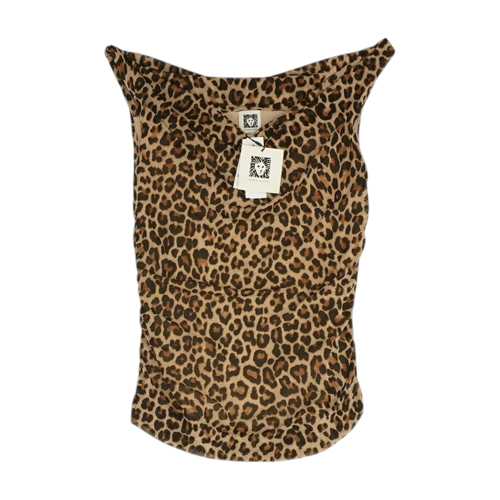 Brown Animal Print Blouse