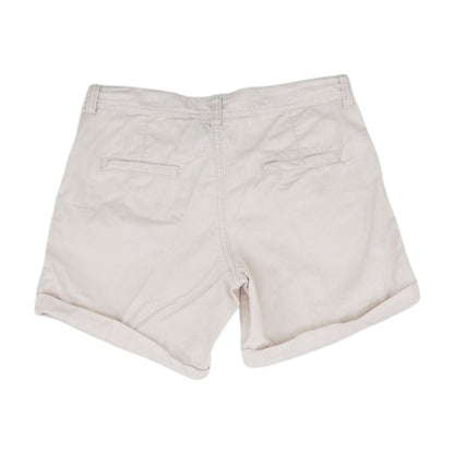 Beige Solid Chino Shorts