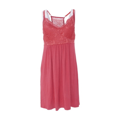 Red Maternity Solid Nightgown