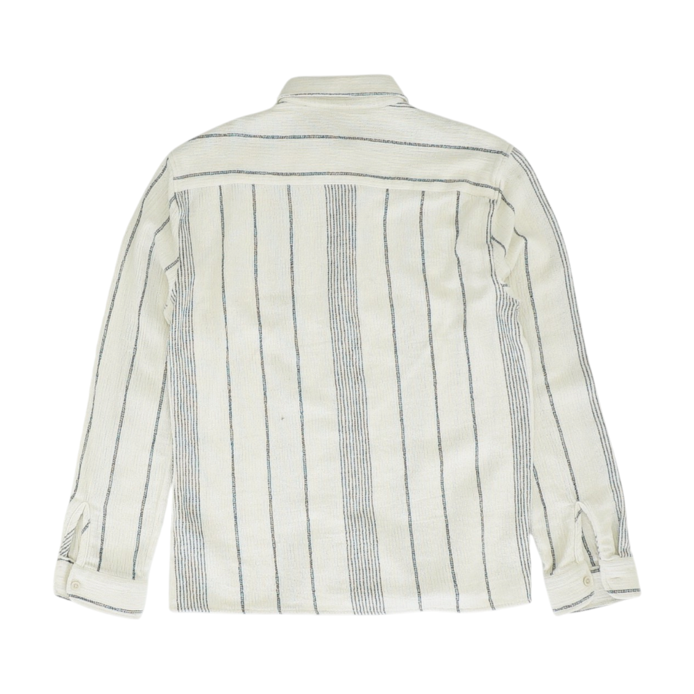 Zara Cream Striped Flannel Button Down – Image 2