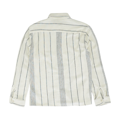 Zara Cream Striped Flannel Button Down – Image 2