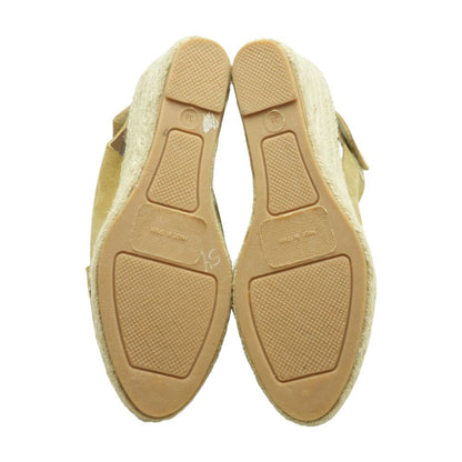 Beige Wedged MuleSandals