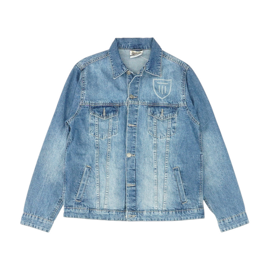 Blue Solid Denim Jacket