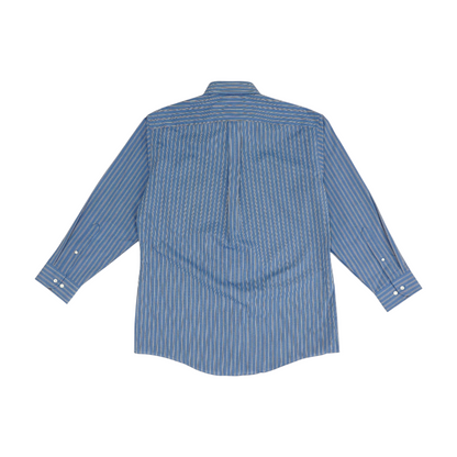 Blue Striped Long Sleeve Button Down