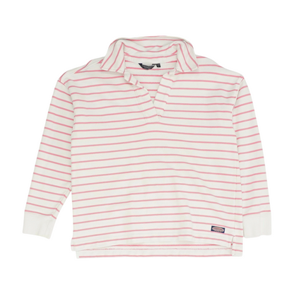 White Striped Sweatshirt Pullover