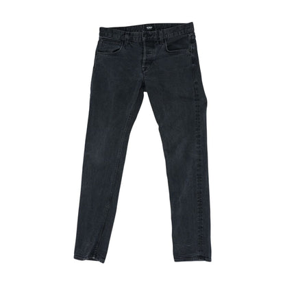 Black Slim Straight Jeans