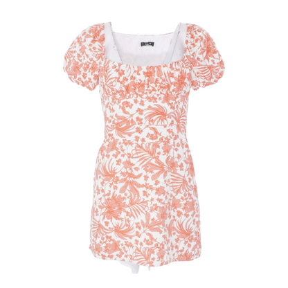 White Floral Mini Dress