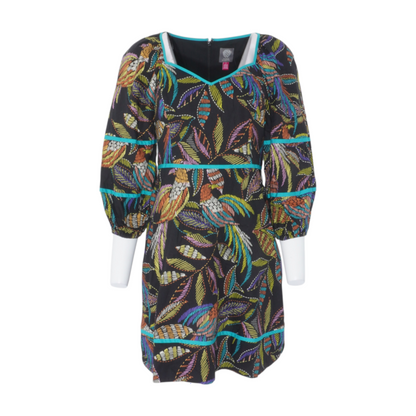 Black Print Mini Dress