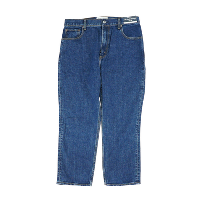 Blue Short Straight Jeans