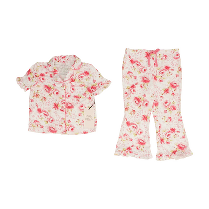 Pink Floral Pajama Set