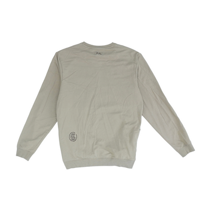 Tan Solid Sweatshirt Pullover