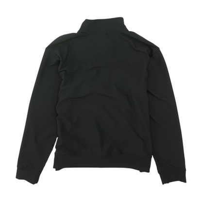 Black Solid 1/4 Zip Pullover
