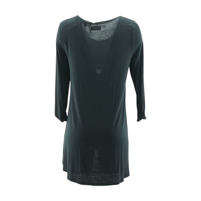 Black Solid Mini Dress