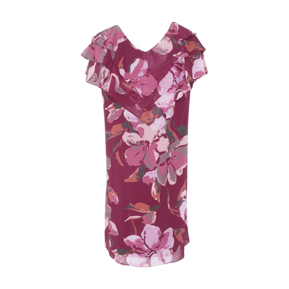 Maroon Petite Floral Midi Dress