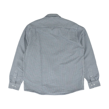 Navy Check Long Sleeve Button Down