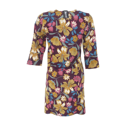 Burgundy Floral Midi Dress