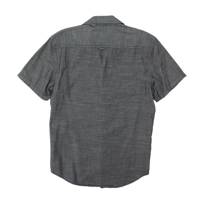 Indigo Solid Short Sleeve Button Down