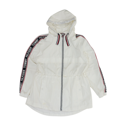White Solid Rain Jacket