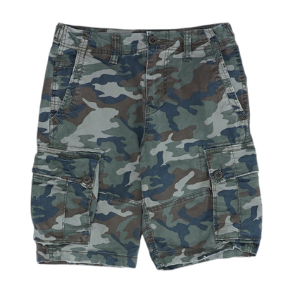 Green Camo 5-Pocket Shorts
