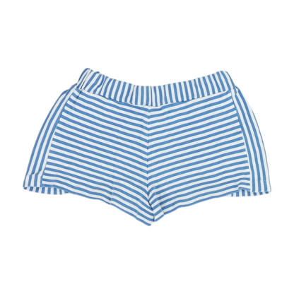 Blue Striped Knit Shorts