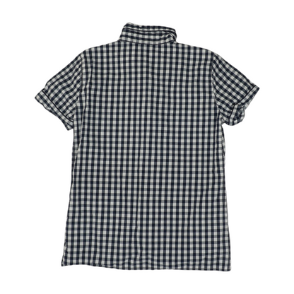 Navy Check Button Down