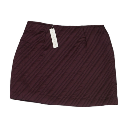 Purple Striped Mini Skirt