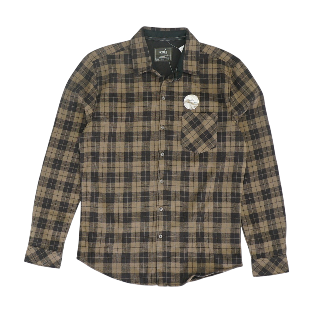 Brown Plaid Flannel Button Down
