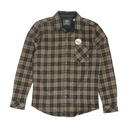 Brown Plaid Flannel Button Down