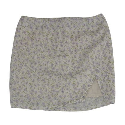 Ivory Floral Mini Skirt