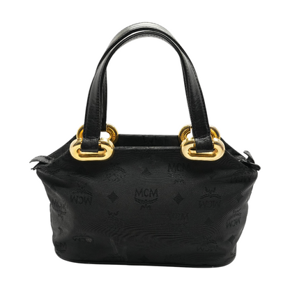 Black Visetos Nylon Mini Top Handle Bag