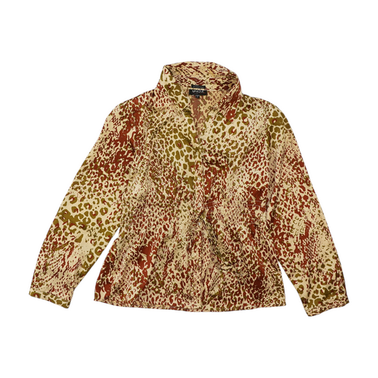 Beige Animal Print Blouse