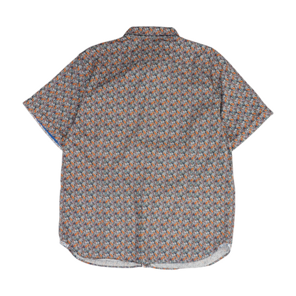 Multi Print Short Sleeve Button Down