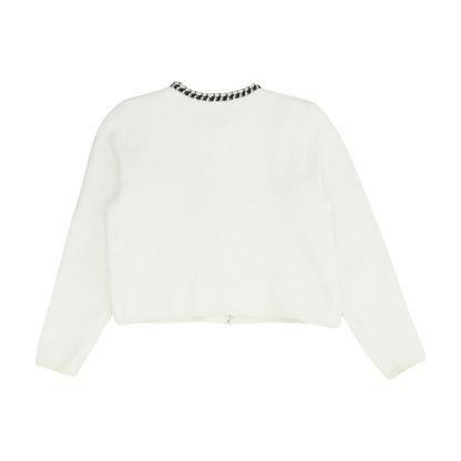 White Cardigan Sweater