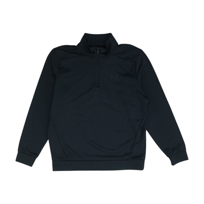 Black Solid 1/4 Zip Pullover