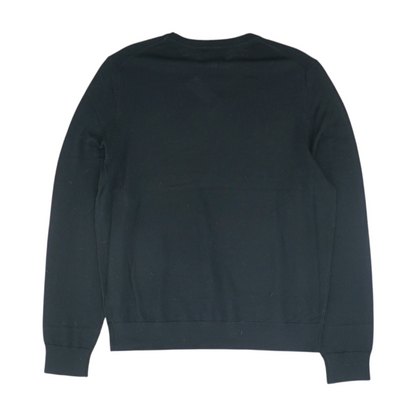 Black Solid Pullover Sweater