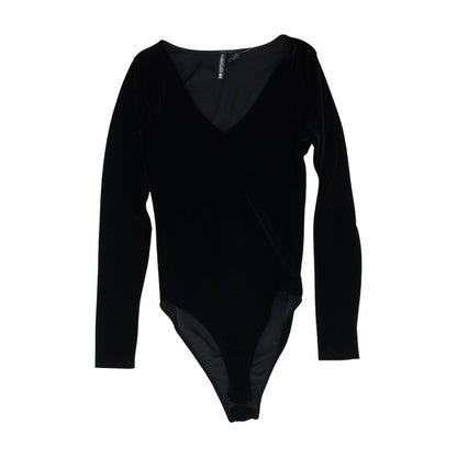 Black Solid Long Sleeve Blouse