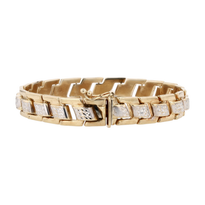 14K Two-Tone Gold Chain Bracelet
