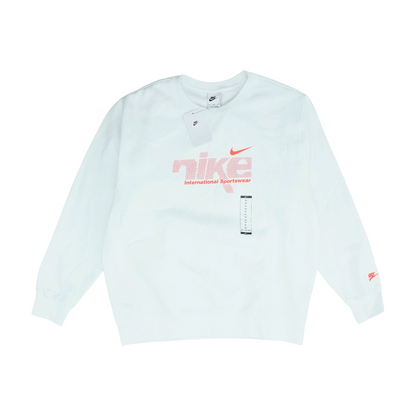 White Solid Sweatshirt Pullover