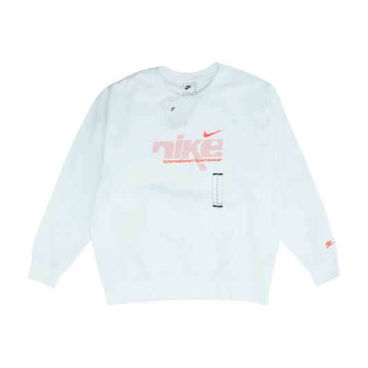 White Solid Sweatshirt Pullover