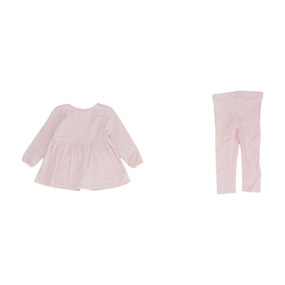 Pink Striped Long Sleeve Set