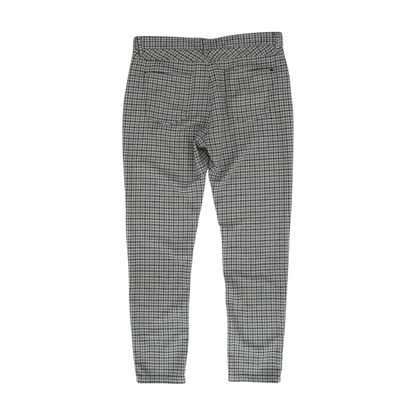 Gray Plus Size Check Straight Pants