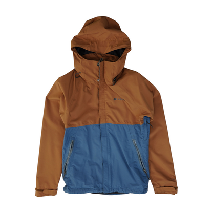 Khaki Color Block Rain Jacket