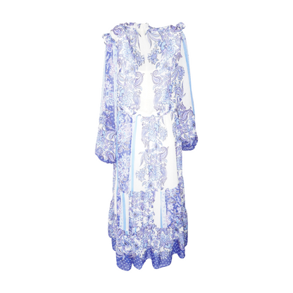 Blue Paisley Midi Dress