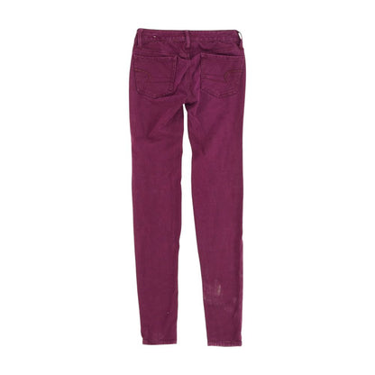 Purple Solid Regular Jeans